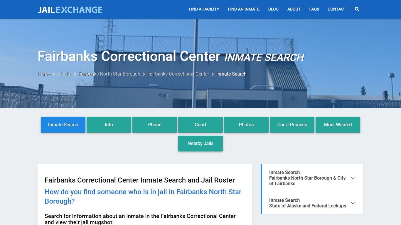 Inmate Search: Roster & Mugshots - Fairbanks Correctional Center, AK